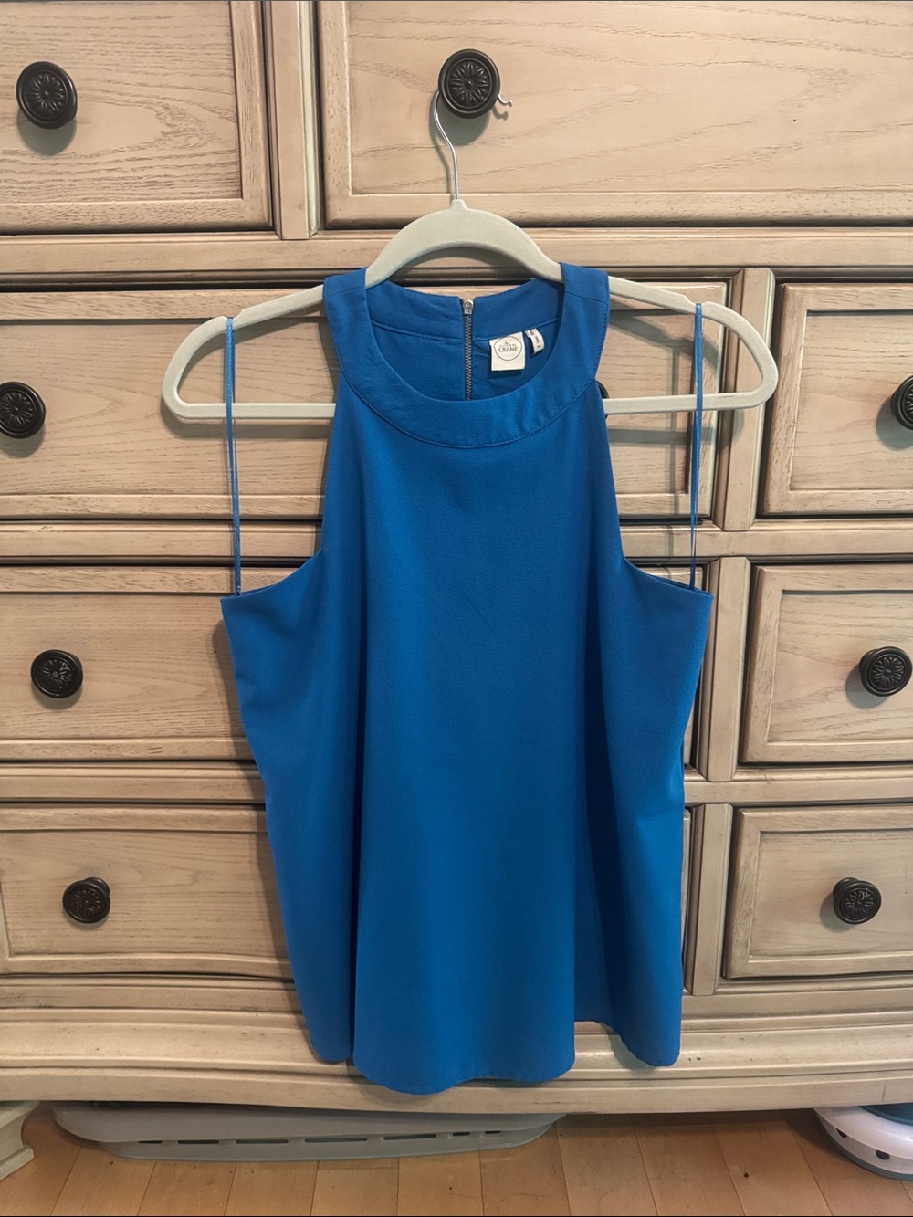 Paper Crane Blue Sleeveless Halter Camisole